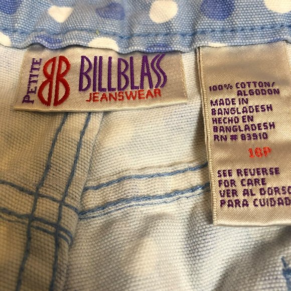 Bill Blass Jeanswear Sz 16P Capri's Light Blue w/Dots - Picture 3 of 6